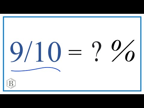 What is 9 out of 10 as a percentage?