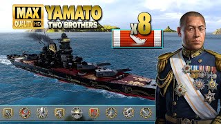 Battleship Yamato dominates with Yamamoto - World of Warships