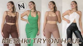 HUGE MESHKI TRY ON HAUL | (Mostly) Neutral Outfit Ideas 🤎 | ELIXAJANE