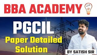 PGCIL PAPER 2024 | Detailed Solution | BY- Satish Sir #pgcil