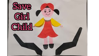 National girl child day poster | International girl child day drawing | save girl child day drawing