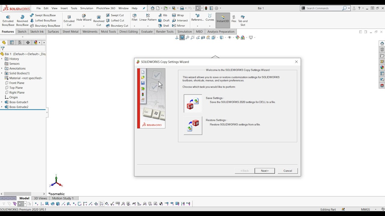 #12 Tip And Trick In Solidworks. "Copy Settings Wizard" - YouTube