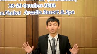 SEA 2013   Tsung Yu Lee Testimonial 1 - GSTF