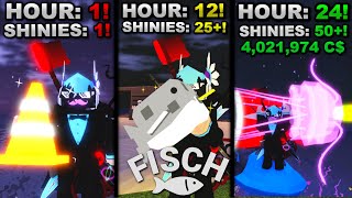 I Spent 24 Hours Getting The RAREST SHINY FISH In Roblox Fisch... Here's What Happened!