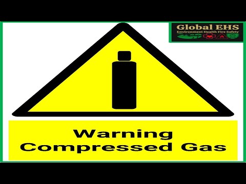 What is the major hazard when a gas compressed inside a cylinder is exposed to high temperatures?