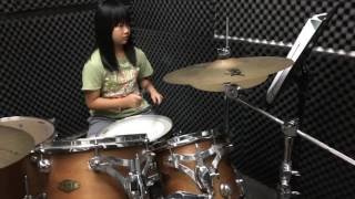 【爵士鼓手魷魚kEN®】2016-06 教學😀 ( 鼓手 - ；爵士鼓練習1-1 ) Drum Cover Practice SparxStix 發光鼓棒