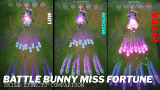 Miss Fortune Battle Bunny Low to Ultra Graphics Effects Comparison Wild Rift