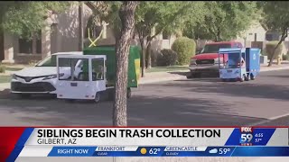 Arizona siblings pick up trash for charity