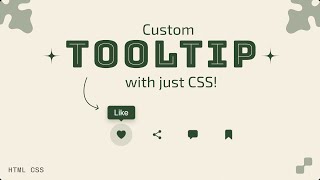 Create a Simple Tooltip Using Just CSS | No JavaScript Needed! | Poorna Chandra