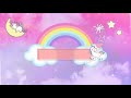 Cute Unicorn Intro Template No Text 4 I Free Use I Aesthetic Intro I Pink Sparkle Ph