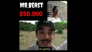 Mr.Beast habiskan biaya $50.000 untuk kontennya .