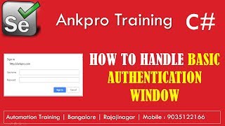 Selenium with C# 45 - How to handle basic authentication window in selenium webdriver explained