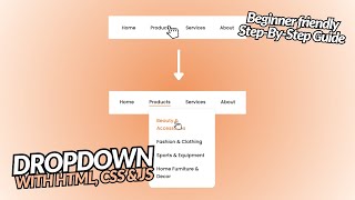 Build DROPDOWN With HTML, CSS & JS | Beginner Friendly, Step by Step Guide