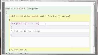 Java For Loop BlueJ American Accent