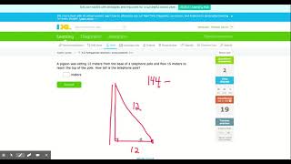 IXL | Pythagorean theorem: word problems | 8th grade math