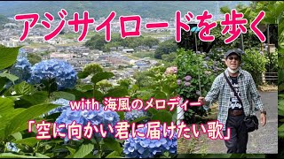 吉野山アジサイロードを歩きながら 海風のメロディーに乗せて