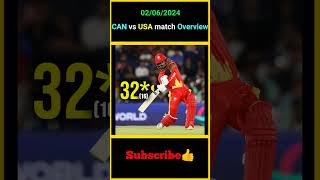 (02/06/2024) CAN vs USA match Overview | #factsmaavalite #usacricket #canadacricket #t20worldcup2024