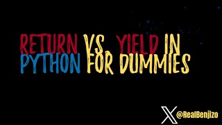Return Vs Yield for Dummies