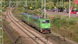 (HD) Freight \u0026 Passenger trains at Borlänge Central station, Sweden - 7-8/9/15