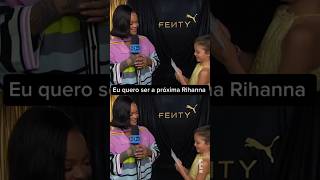 Olha oque a Rihanna disse para essa garotinha 😲💥 #rihanna  #interview #shorts