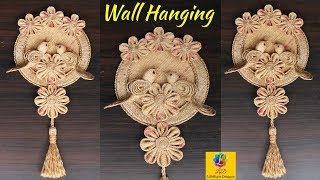 DIY Wall Hanging Showpiece with Jute and Cardboard | Home Decoration using Jute | Jute Craft Idea