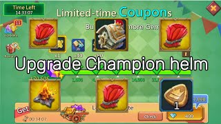 150$ in Upgrade Champion Helm,Road to Full Set - Lords Mobile #lordsmobile