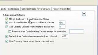 123 ACT! Sync Gen Contact Settings