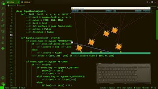 ASMR Programming - Coding 2d Video Game in Python in rain - ASMRใใญใฐใฉใใณใฐใฎ้จ