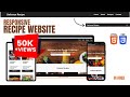 How To Make Recipe Website Using HTML CSS | Responsive HTML CSS Website | @webcoding25