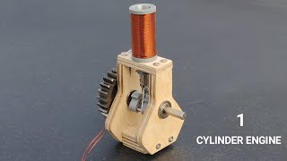 Making One Cylinder Engine Using Magnets