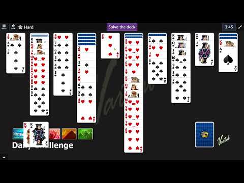 Microsoft Solitaire Collection  Daily Challenge October 18, 2023  Spider Hard