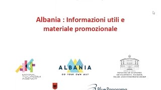 Albania, informazioni utili e materiale promozionale - webinar del 29 dicembre