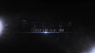 Python - Typer - CLI app dir