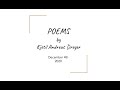 Kjetil Andreas Dreyers first poems