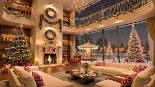 Christmas Holiday Day in Cozy Luxury Apartment with Fireplace🎄Relaxing Christmas Jazz 2025 to Relax