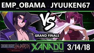 F@X 293 UNIST - EMP_Obama [L] (Gordeau) Vs. Jyuuken67 (Yuzuriha) - Under Night In-Birth Grand Finals