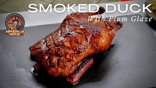 Smoked Duck on ASMOKE Pellet Grill with Plum Glaze