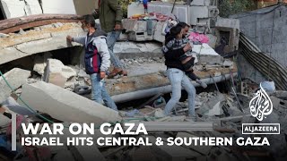 Israeli air raids kill and wound dozens of Palestinians in central & south Gaza
