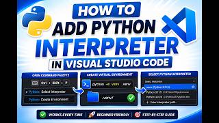 How to add Python Interpreter in Visual Studio Code | Learn all about Python interpreter #vscode