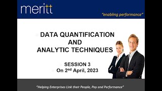 Data Quantification and Analytic Techniques (Part 1) on 2nd April 2023