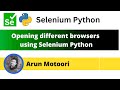 Opening different browsers using Selenium Python on Windows (Selenium Python)