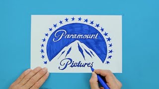 How to draw Paramount Pictures logo