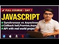 JavaScript Full Course Day 7🚀 | Callback, Promise, Async/Await Explained with Real API Project