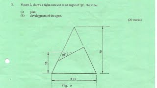 Conic sectioning ✍️|| KNEC Past paper Question || Basic Engineering Drawing