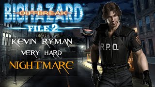 [Resident Evil: Outbreak File#2] All Scenarios, Very Hard, NIGHTMARE (Kevin)