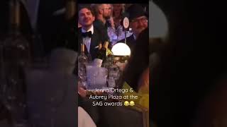 Jenna Ortega & Aubrey Plaza hilarious at the SAG awards 😂😂 #jennaortega #aubreyplaza #wednesday