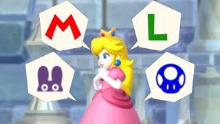 New Super Mario Bros U Deluxe - All Characters Want to Rescue Peach