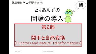 とりあえずの圏論の導入ー圏・関手・自然変換ー（後編）関手と自然変換