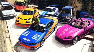 GTA 5 - Stealing Fast and Furious Cars with Franklin! (Real Life Cars #45)