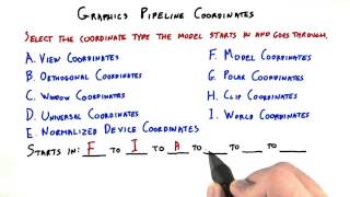 Graphics Pipeline Coordinates - Interactive 3D Graphics